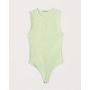 Abercrombie Refined Seamless Rib Fabric Crew Tank Bodysuit